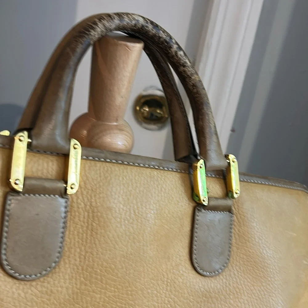 Authentic LOEWE Briefcase Shoulder Clutch Bag Needs repair handles etc photo‎